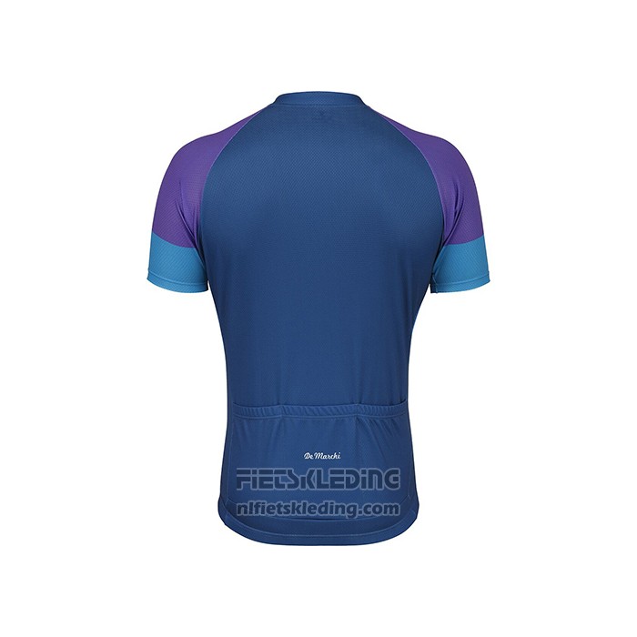 2021 Fietskleding de Marchi Violet Geel Blauw Korte Mouwen en Koersbroek